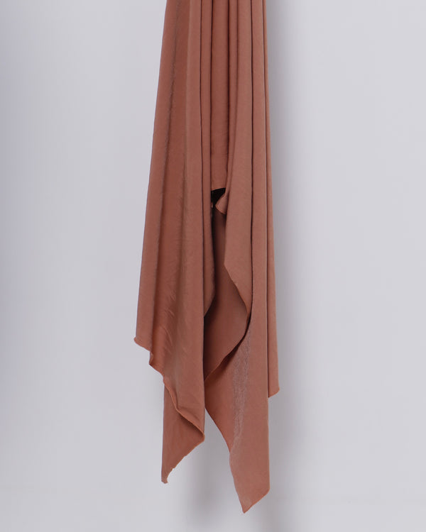Warm Peach Satin Scarf